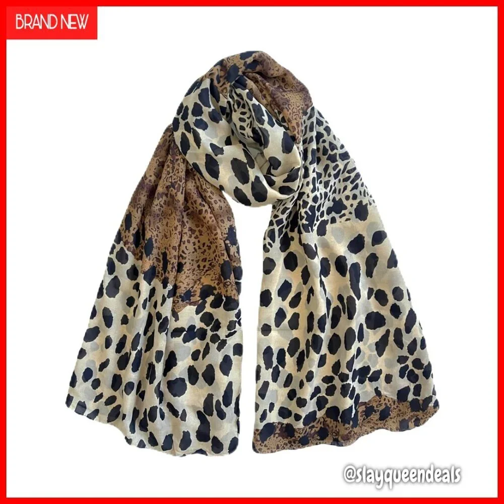 Lightweight Chiffon Scarf Shawl Wrap 62.99x19.68 Inches Floral Print